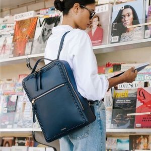 Calpak Kaya Laptop Backpack - Navy - with dust bag